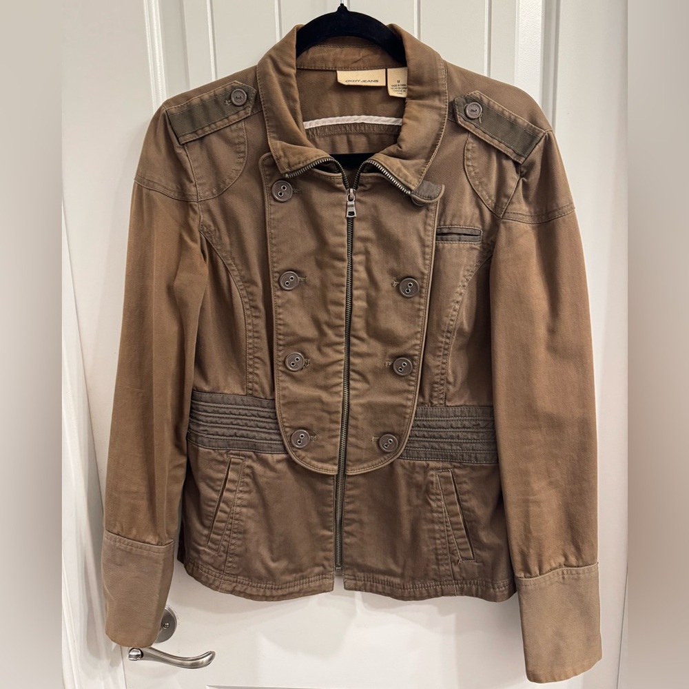 DKNY Medium Brown Military Jacket